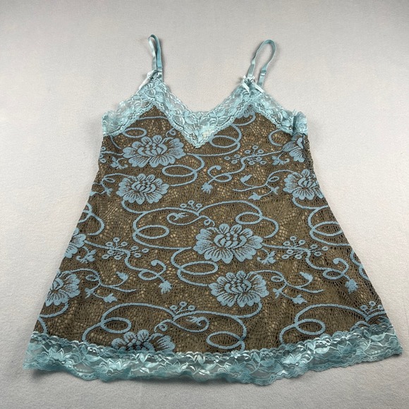 Intimo Tops - Y2K Babydoll Lace Camisole Floral Lined Boho Chic Coquette Soft Girl Lingerie